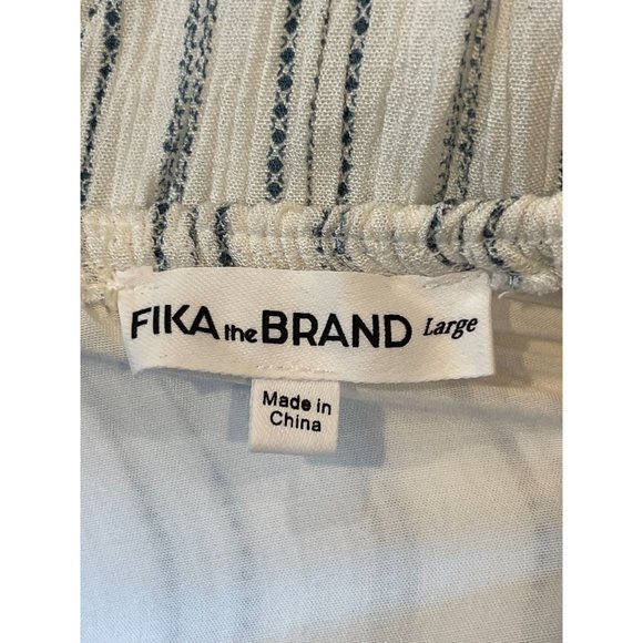 Fika The Brand Womens Striped Off The Shoulder Romper FP41278 White Size Large - Picture 9 of 11
